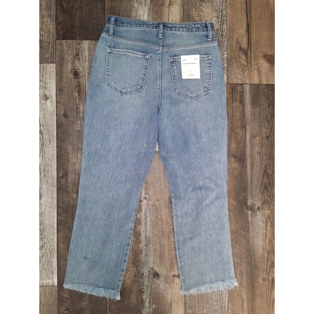 NWT Flying Monkey "Apart" High Rise Mom Jean Y3920 Distressed Straight Cropped - Picture 6 of 12